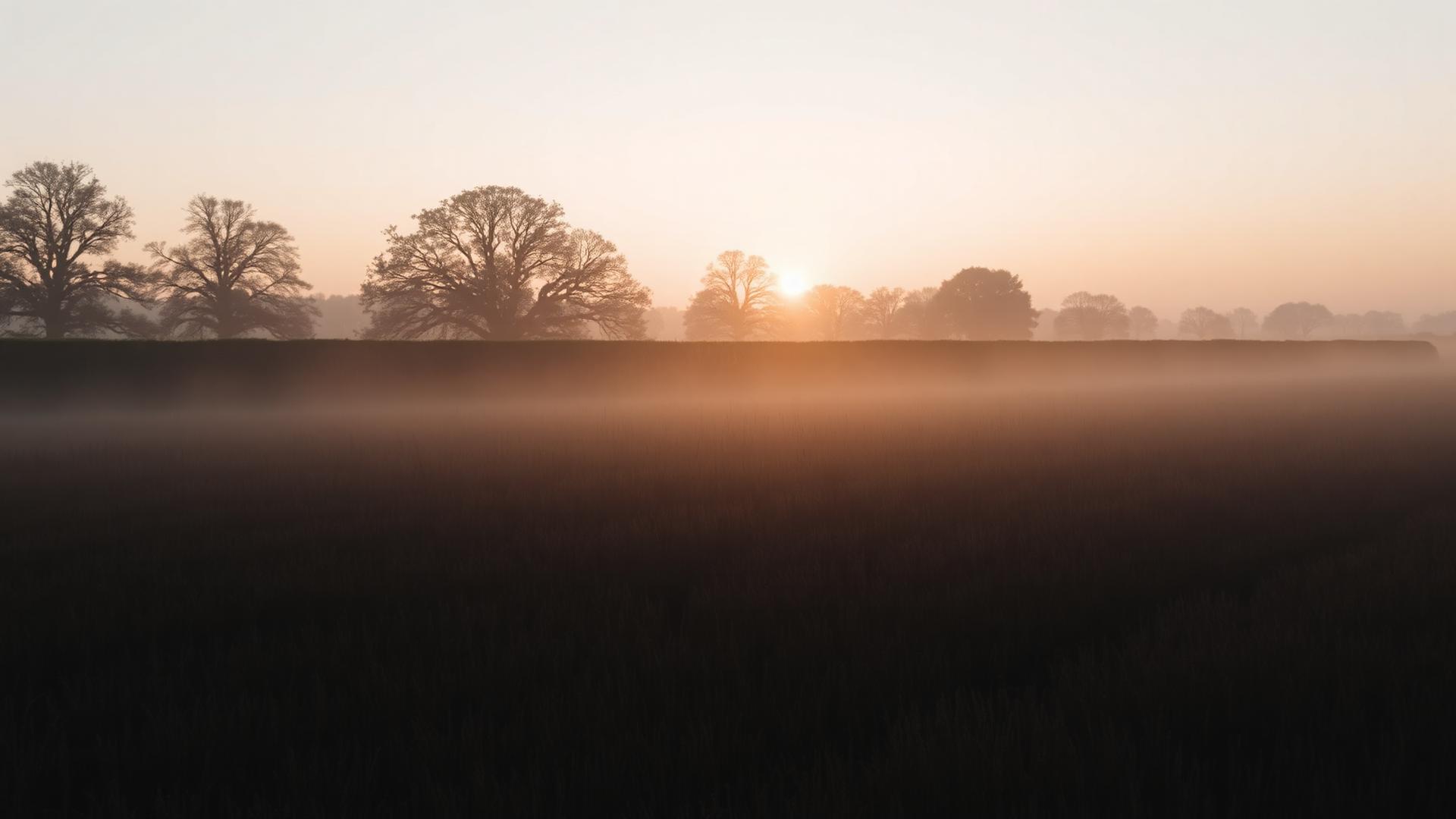 Weide bij zonsopkomst